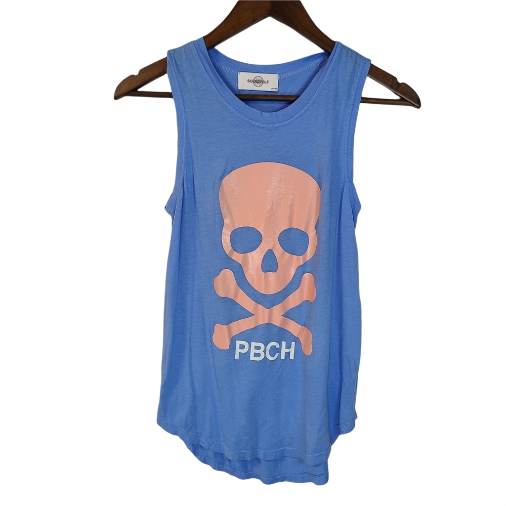 SoulCycle Blue Skull Tank XS